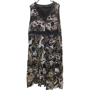 VTG Y2K Mlle Gabrielle Womens Maxi Dress Size 1X Floral Sleeveless Tiered BOHO